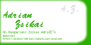 adrian zsikai business card